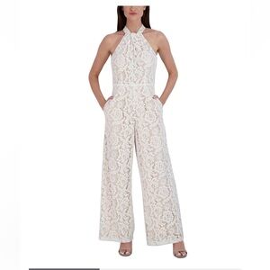 Julia Jordan Cream Wide Leg jumpsuit